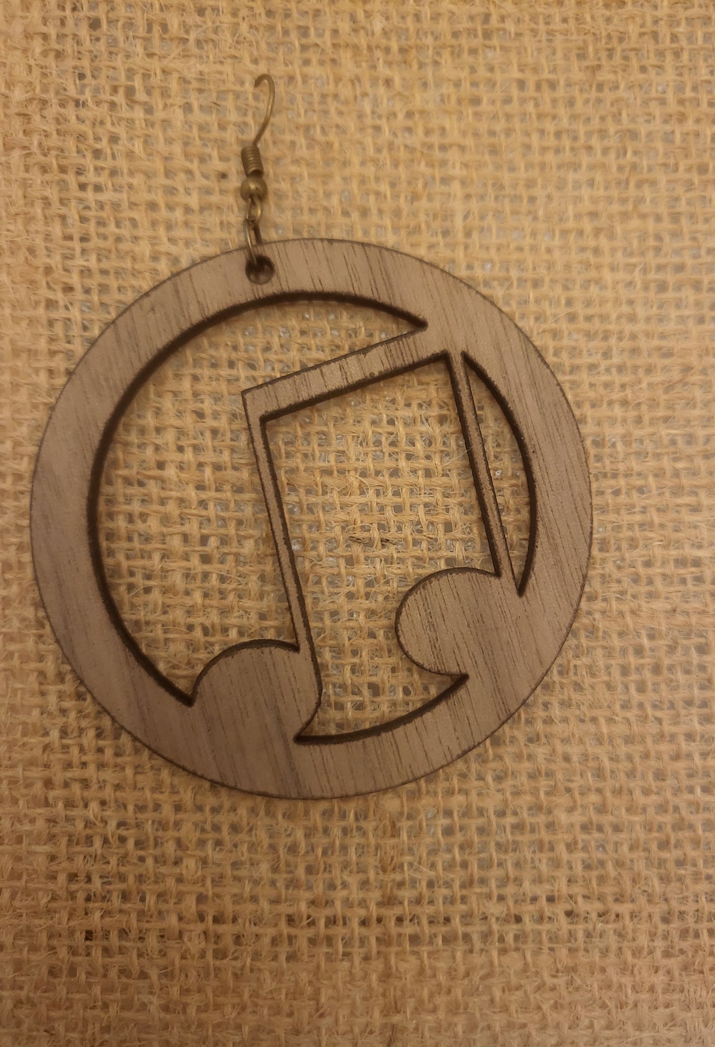 Music Note Wood Earrings