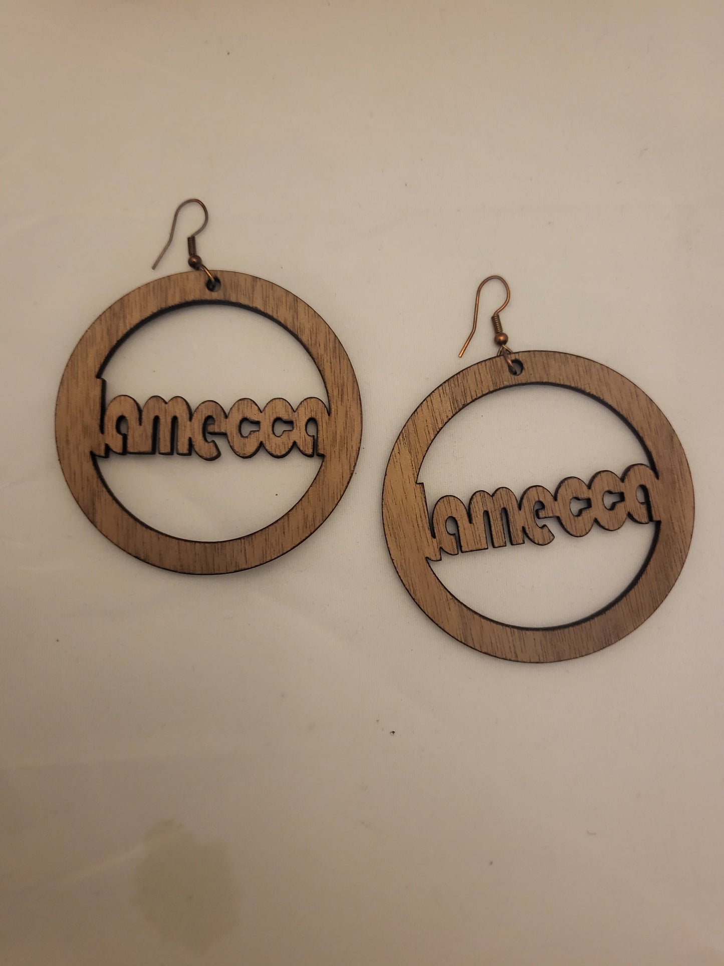 Custom Name Circle Earrings