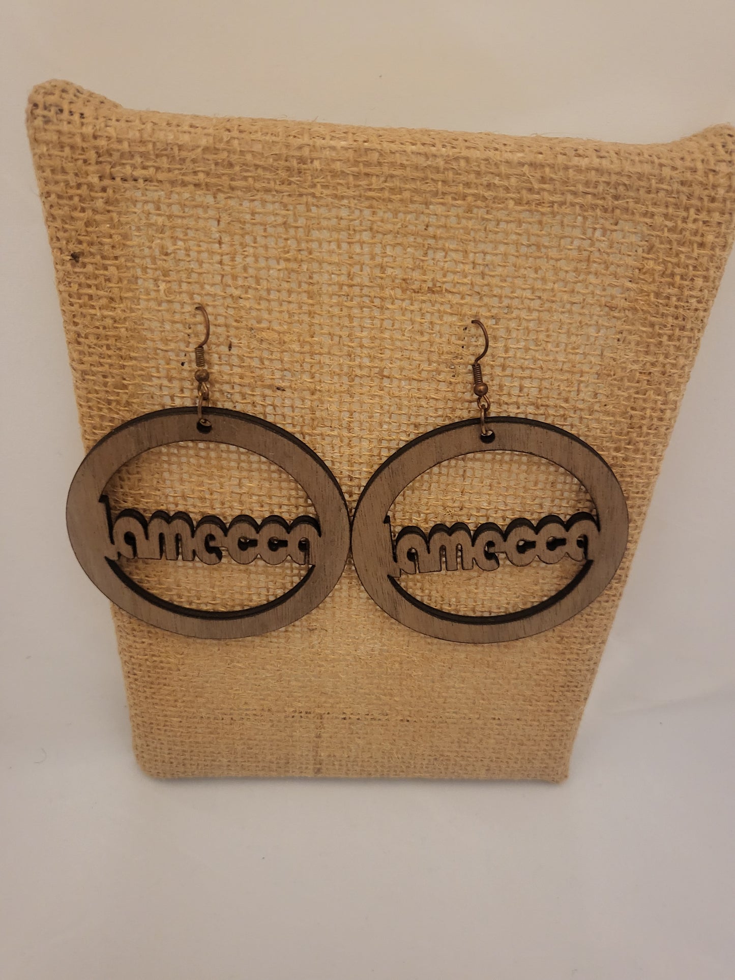 Custom Name Circle Earrings