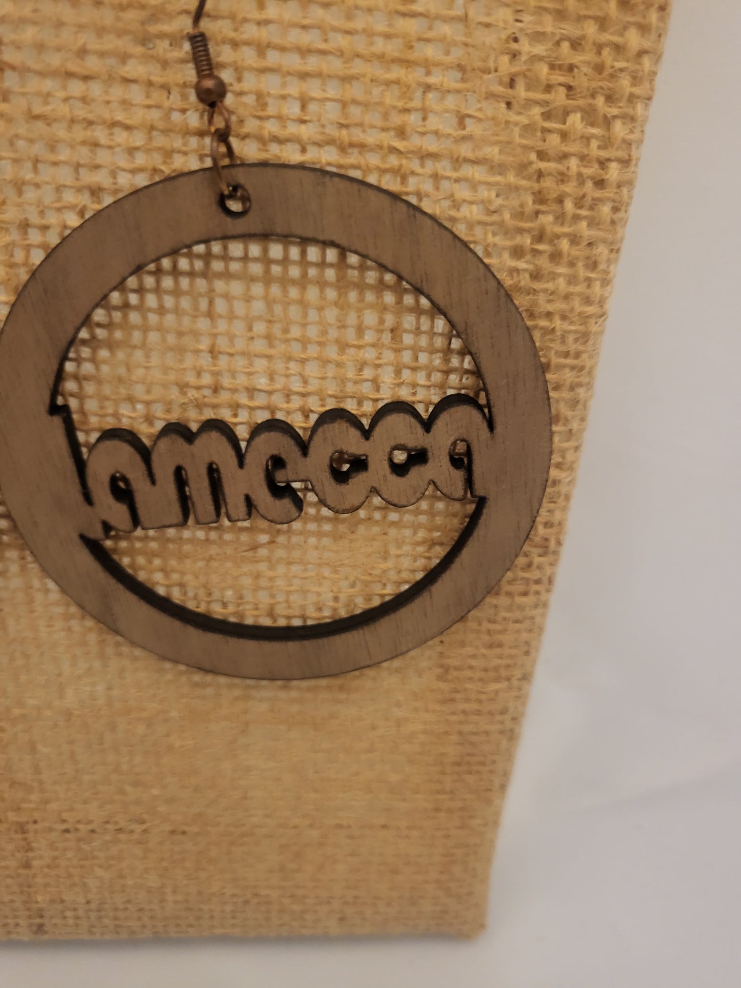 Custom Name Circle Earrings